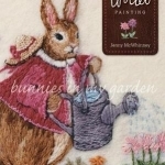 Thread Painting - Bunnies in My Garden