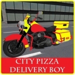 City Pizza Delivery Boy