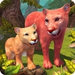 Cougar Family Sim Wild Forest