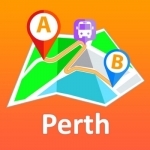 Perth offline map with public transport route planner for my journey