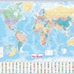 Collins World Wall Laminated Map