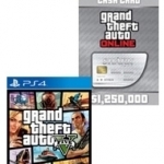 Grand Theft Auto V w/Free Great White Shark Cash Card Digital Code - PS4 
