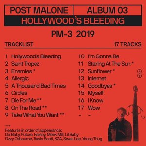 Hollywood&#039;s Bleeding by Post Malone