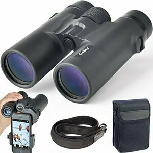 Gosky 10x42 Binoculars for Adults, Compact HD Professional Binoculars for Bird Watching Travel Stargazing Hunting Concerts Sports-BAK4 Prism FMC Lens-With Phone Mount Strap Carrying Bag