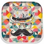 Hipster Stickers Style &amp; Emoji Keyboard Themes