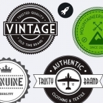 Vintage Stickers HD. Beautiful retro badges &amp; text