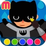 superhero coloring book - painting app for kids  - learn how to paint a super heroes