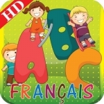 Kids French ABC alphabets book for preschool Kindergarten &amp; toddlers boys &amp; girls with free phonics &amp; nursery rhyme game style song as an educational app for montessori learn to read letters flash cards fun by sound sight &amp; touch to improve vocabulary.