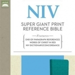 NIV Super Giant Print Reference Bible Turquoise Imitation Leather