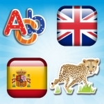 Spanish - English Voice Flash Cards Of Animals And Tools For Small Children