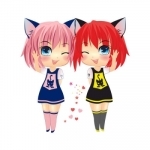 Sira & Mira - Chibi Manga Emoji Sticker Keyboard