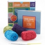 Granny Squares, One Square at a Time: Includes Hook and Yarn for Making a Granny Square Scarf - Featuring a 32-Page Book with Instructions and Ideas