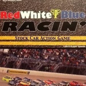 Red White &amp; Blue Racin&#039; Stock Car Action Game