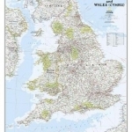 England and Wales Classic, Tubed: Wall Maps Countries &amp; Regions