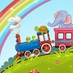 Animals Train for Toddlers Fun